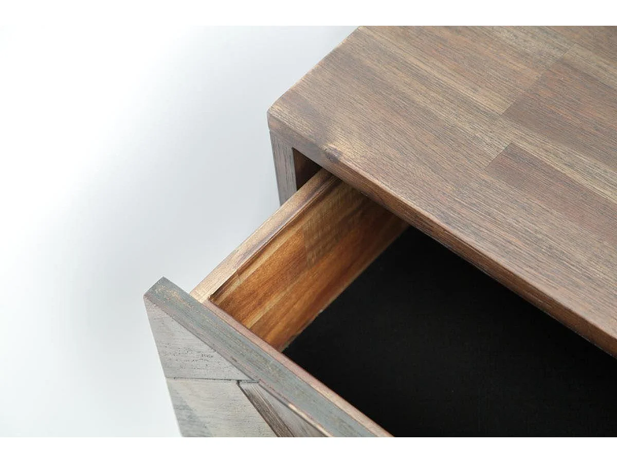 Commode 165x55x45 cm brun foncé Ashton ASTL01