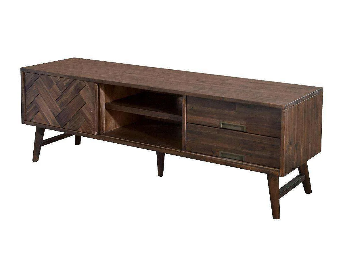 Komoda 165x55x45 cm ciemnobrązowa Ashton ASTL01