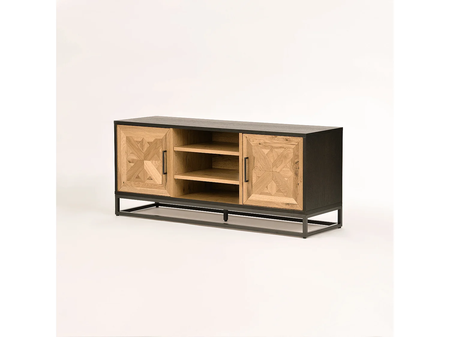 Kommode 133x55x39 cm schwarz Indus IN25-2