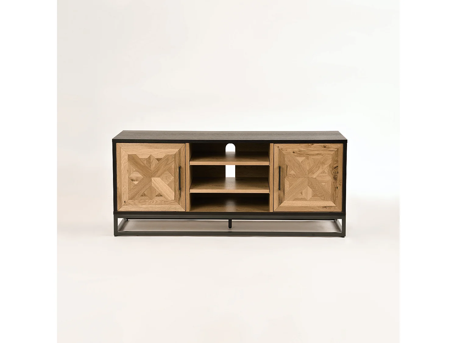 Kommode 133x55x39 cm schwarz Indus IN25-2