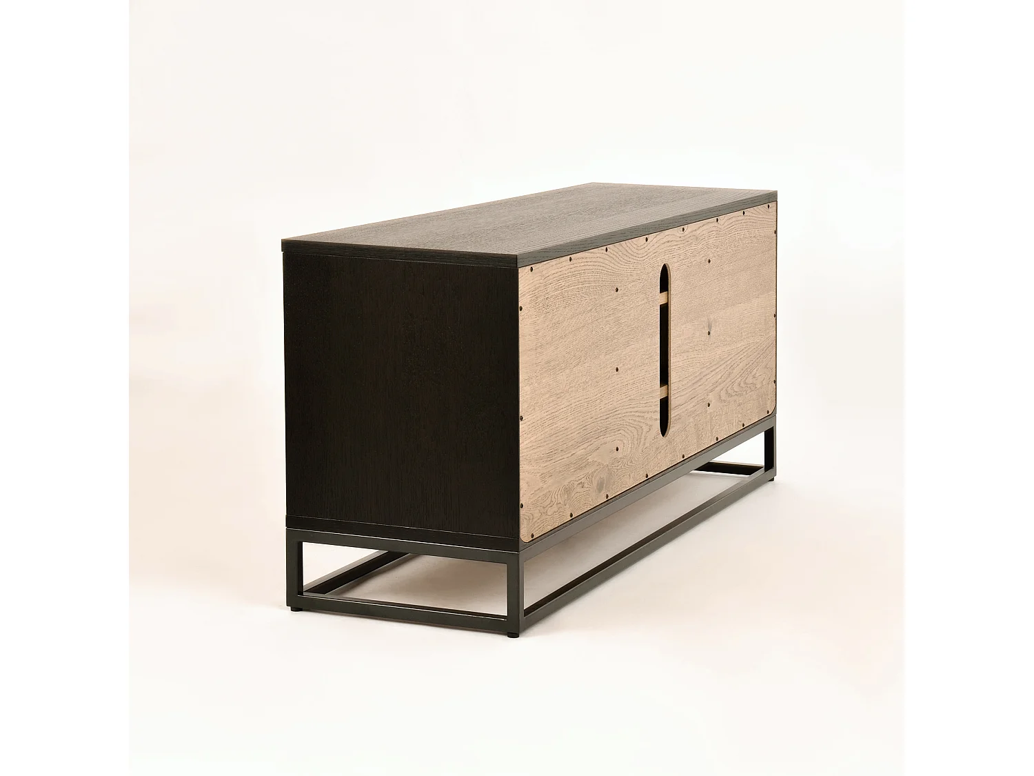 Kommode 133x55x39 cm schwarz Indus IN25-2