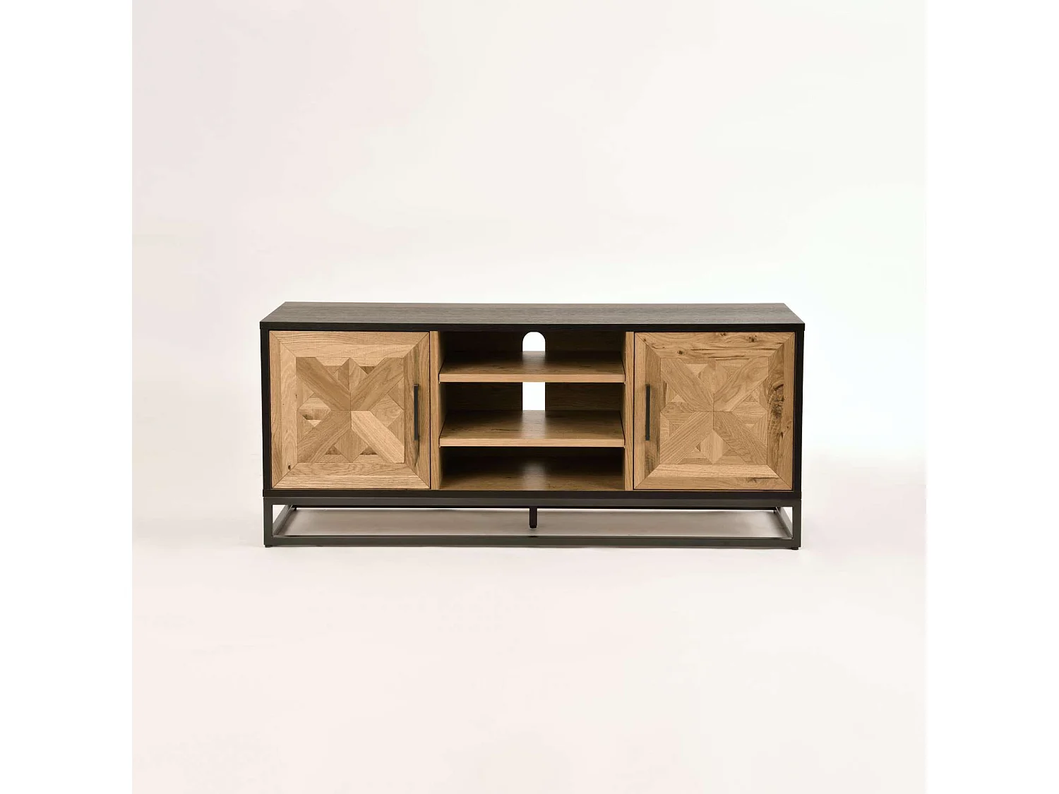 Kommode 133x55x39 cm schwarz Indus IN25-2