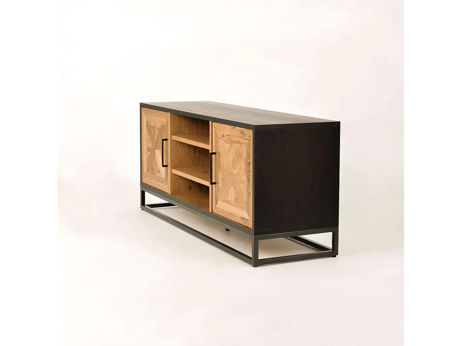 Kommode 133x55x39 cm schwarz Indus IN25-2