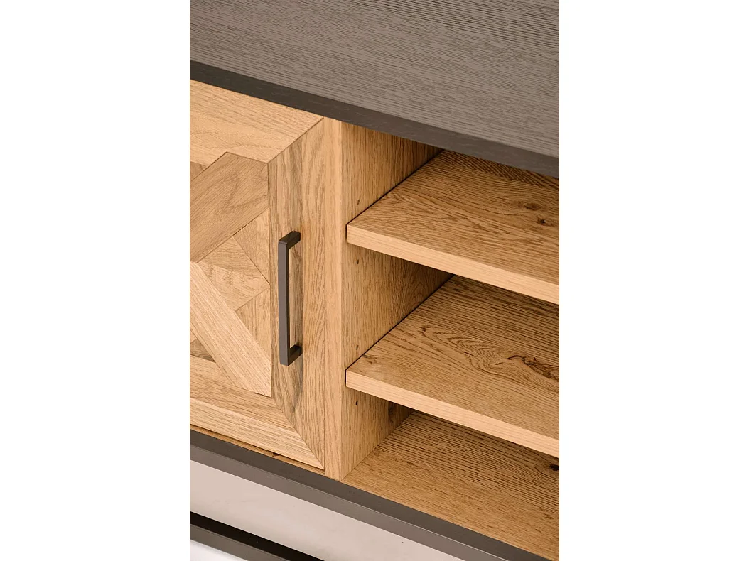 Kommode 133x55x39 cm schwarz Indus IN25-2