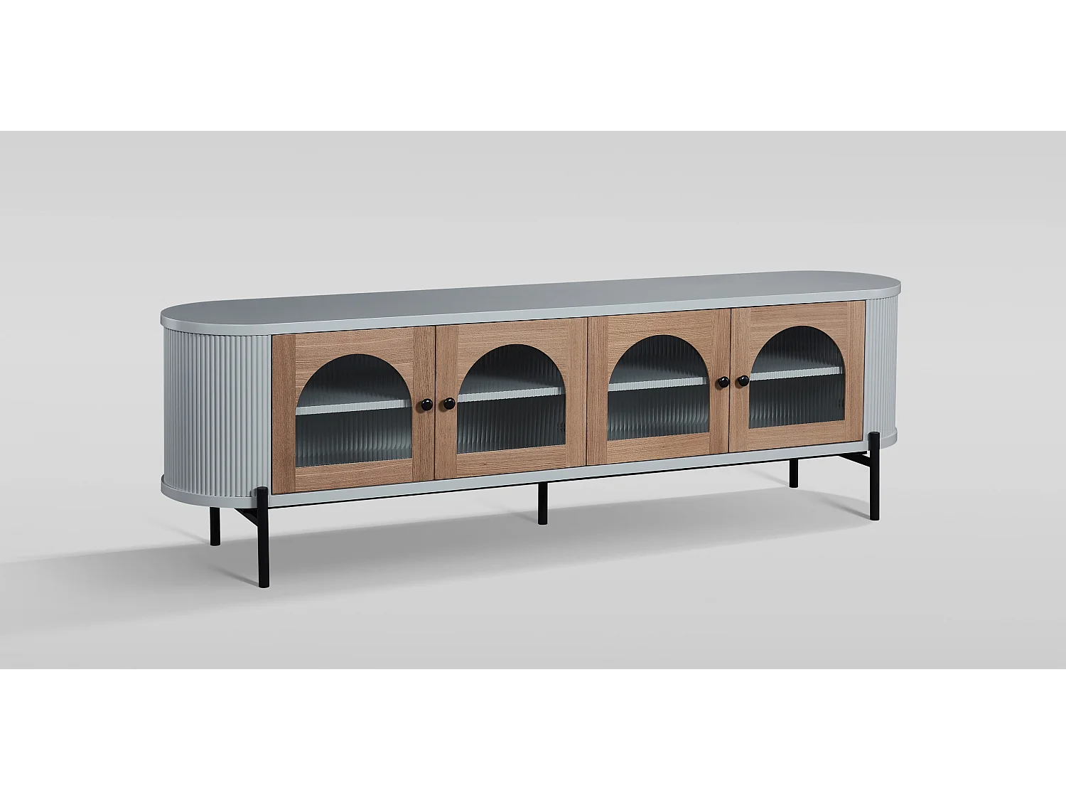 Buffet 200x60x40 cm gris stilig st382