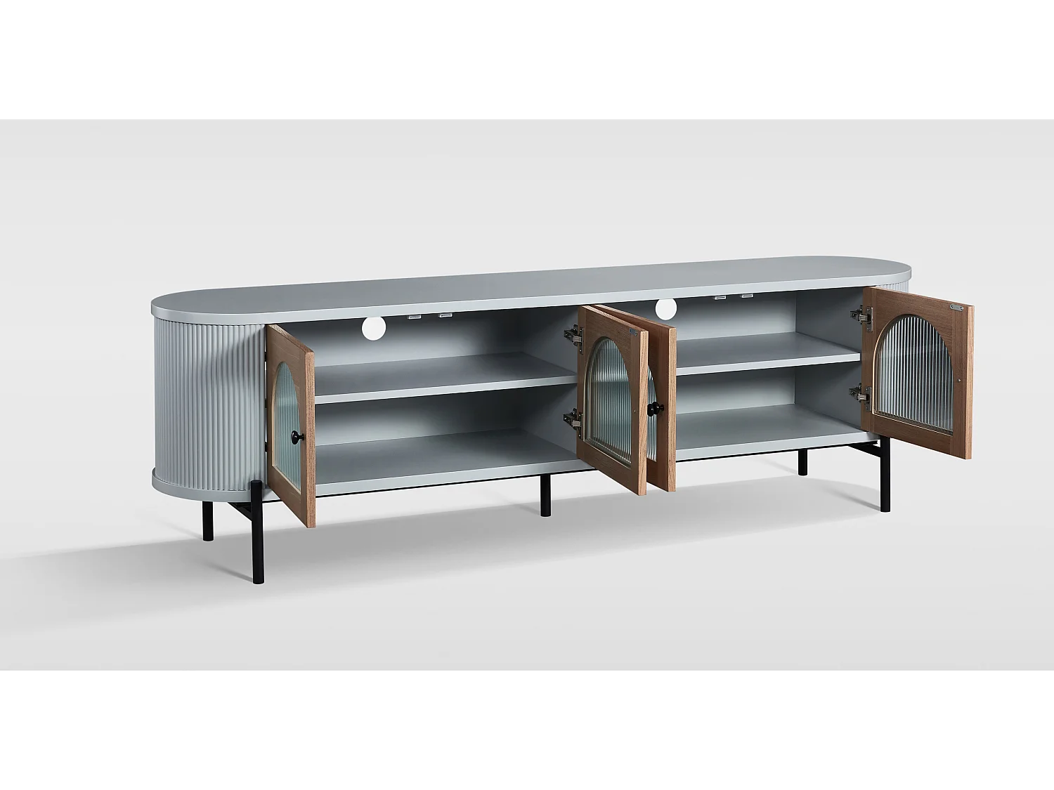 Buffet 200x60x40 cm gris stilig st382