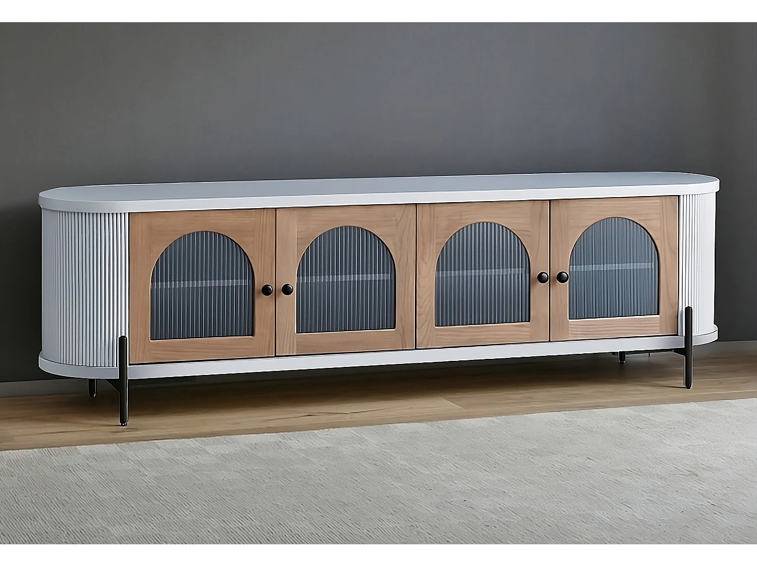 Buffet 200x60x40 cm gris stilig st382