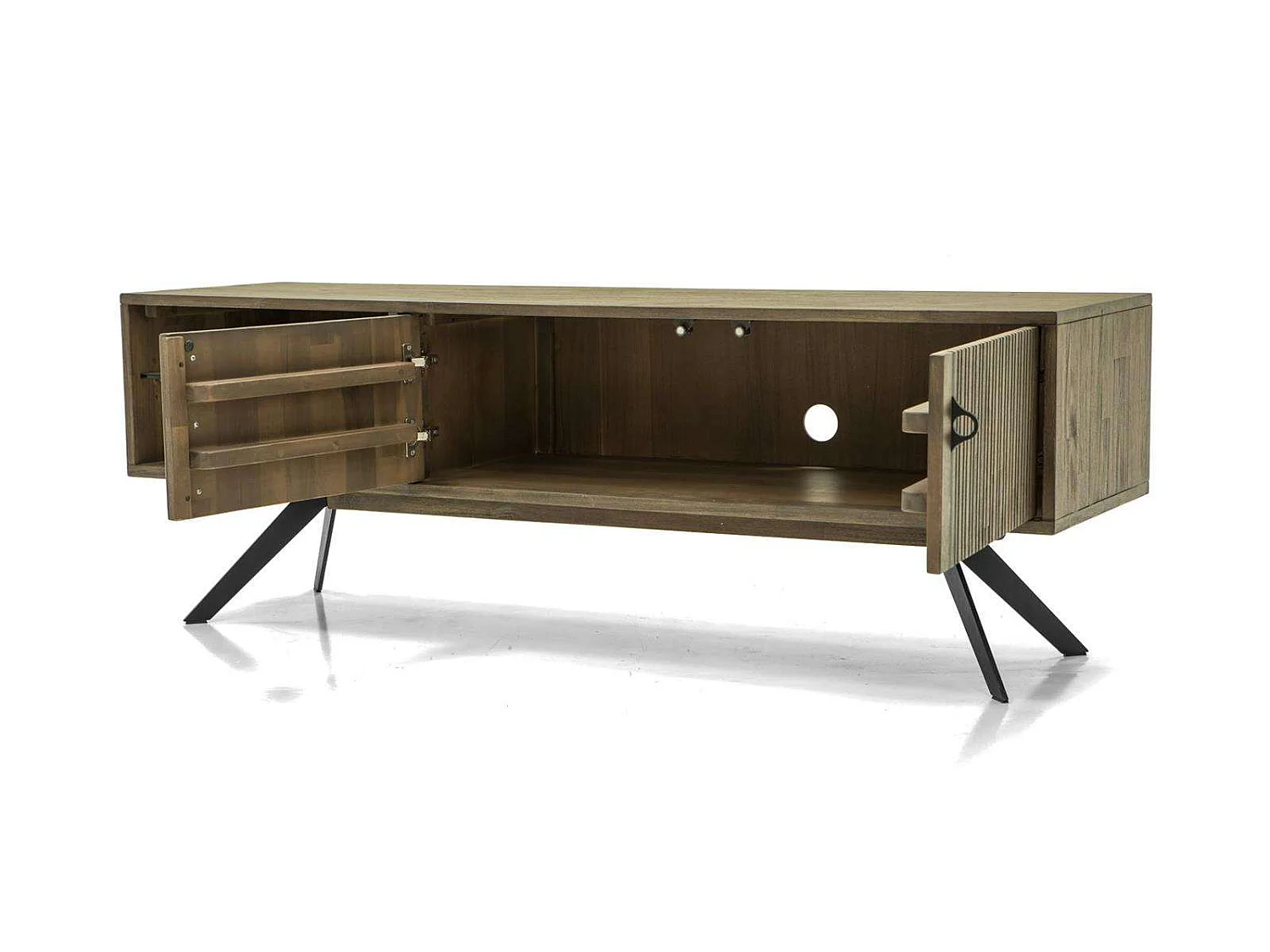 Cómoda 160x55x45 cm castanha massa masl01