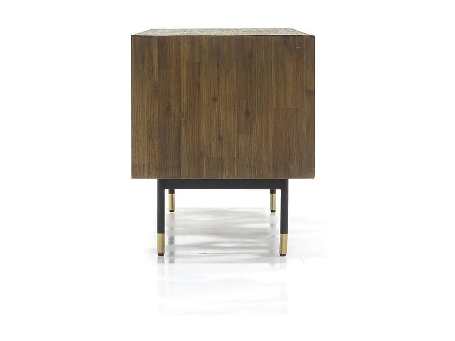 Commode 160x55x45 cm marron labyrinthe mazl01-160