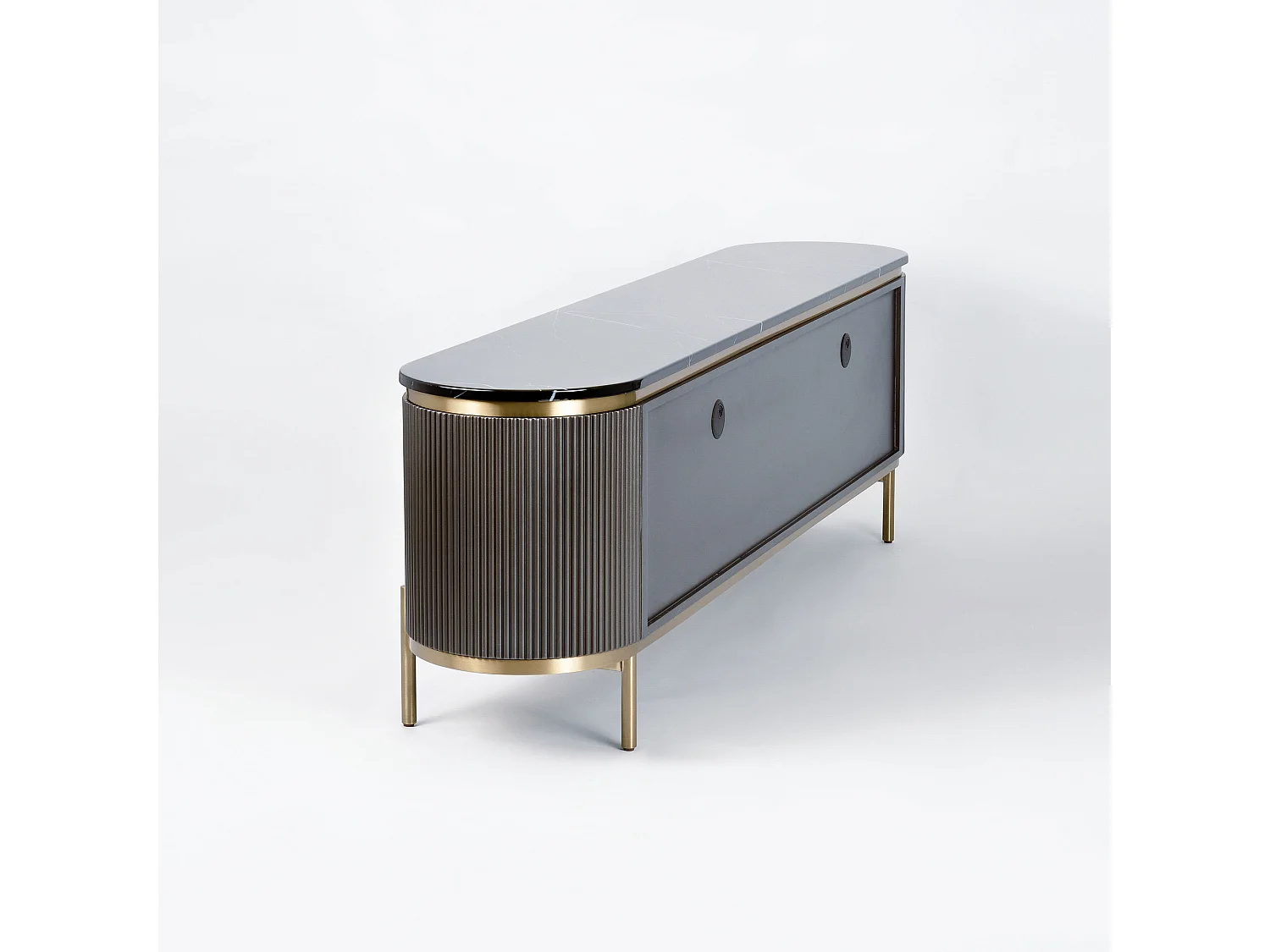 Commode 200x60x40 cm gris foncé stilig st382a