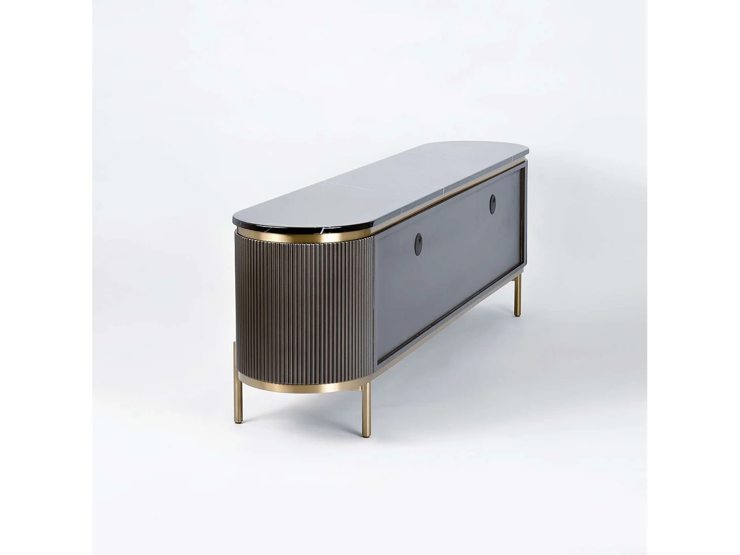 Commode 200x60x40 cm gris foncé stilig st382a