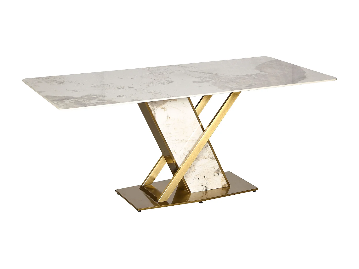 Table 180x75x90 cm Blanc or modig m55