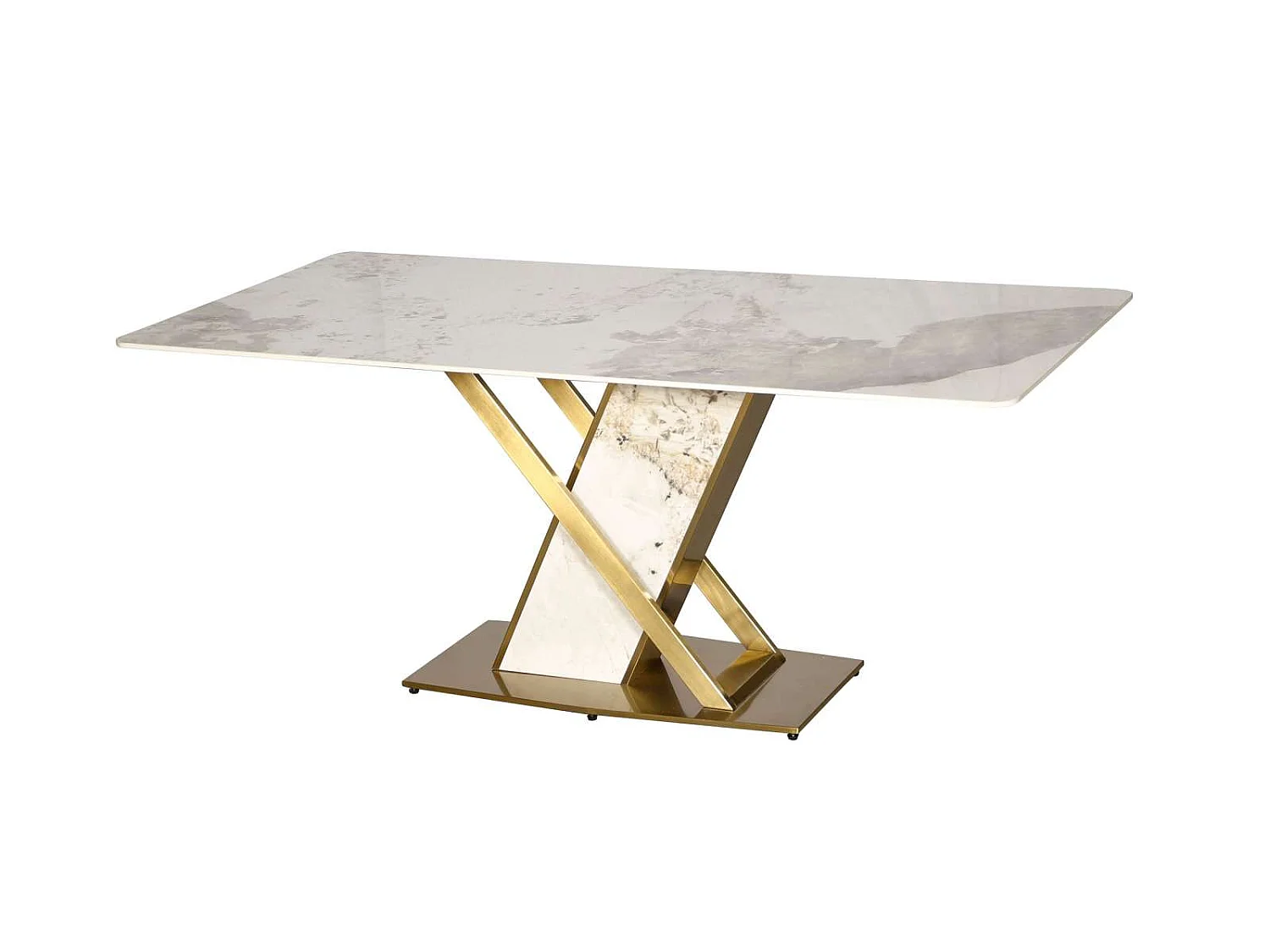 Table 180x75x90 cm Blanc or modig m55