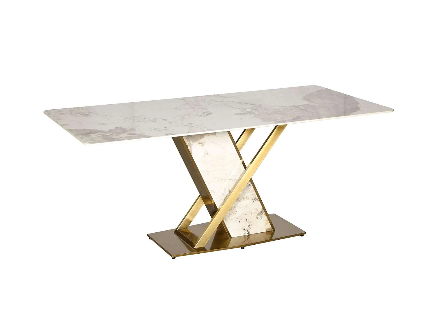 Table 180x75x90 cm Blanc or modig m55