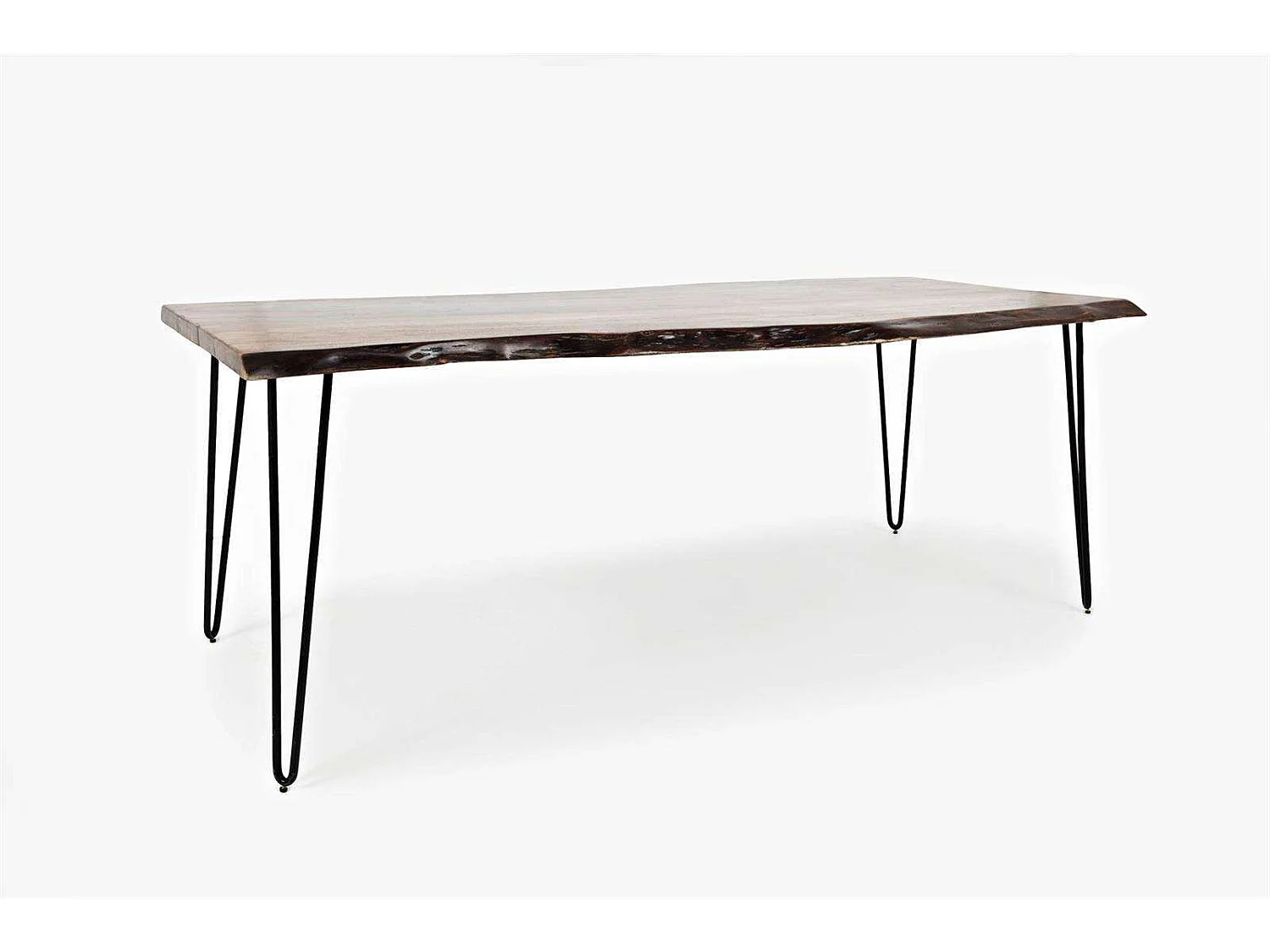 Spisebord, Avola, 200 cm, Valnød, Sort