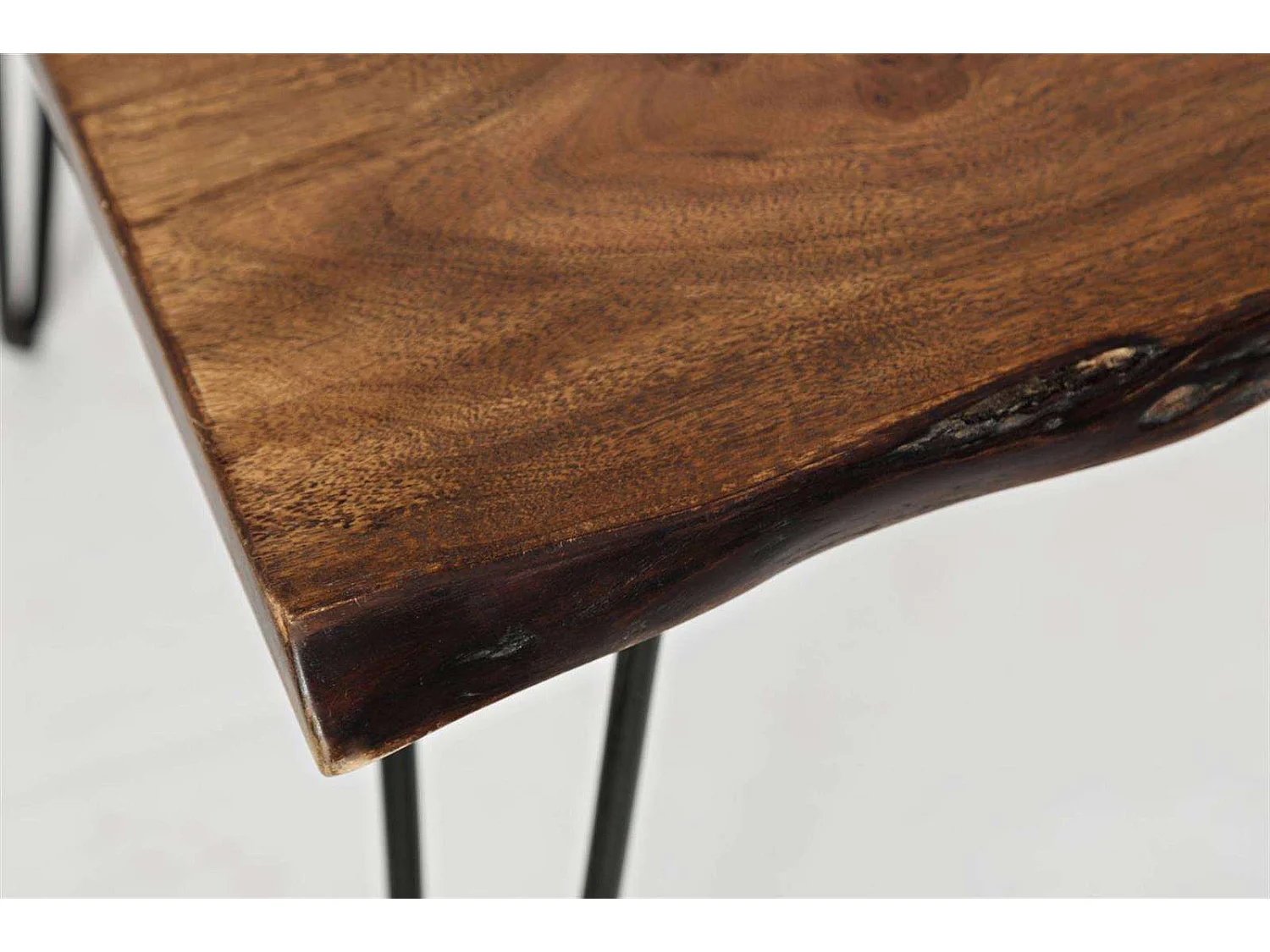 Spisebord, Avola, 200 cm, Valnød, Sort