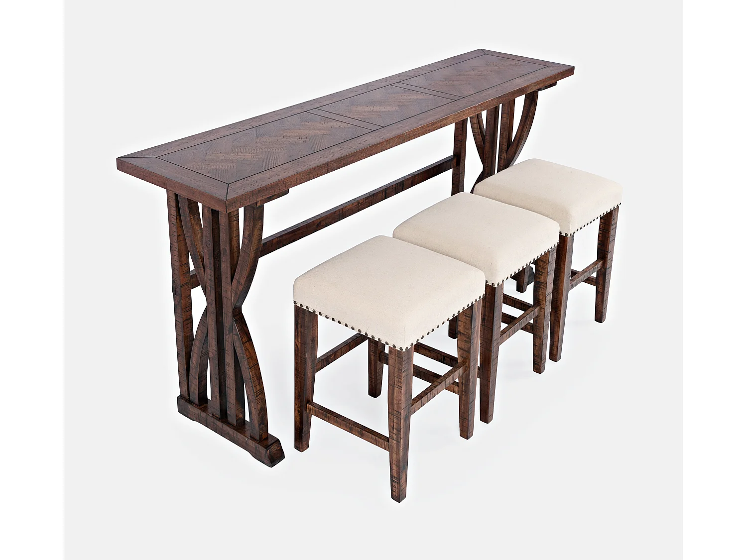 Table de bar 188x91,5x46 cm brun foncé Avola av1931-74