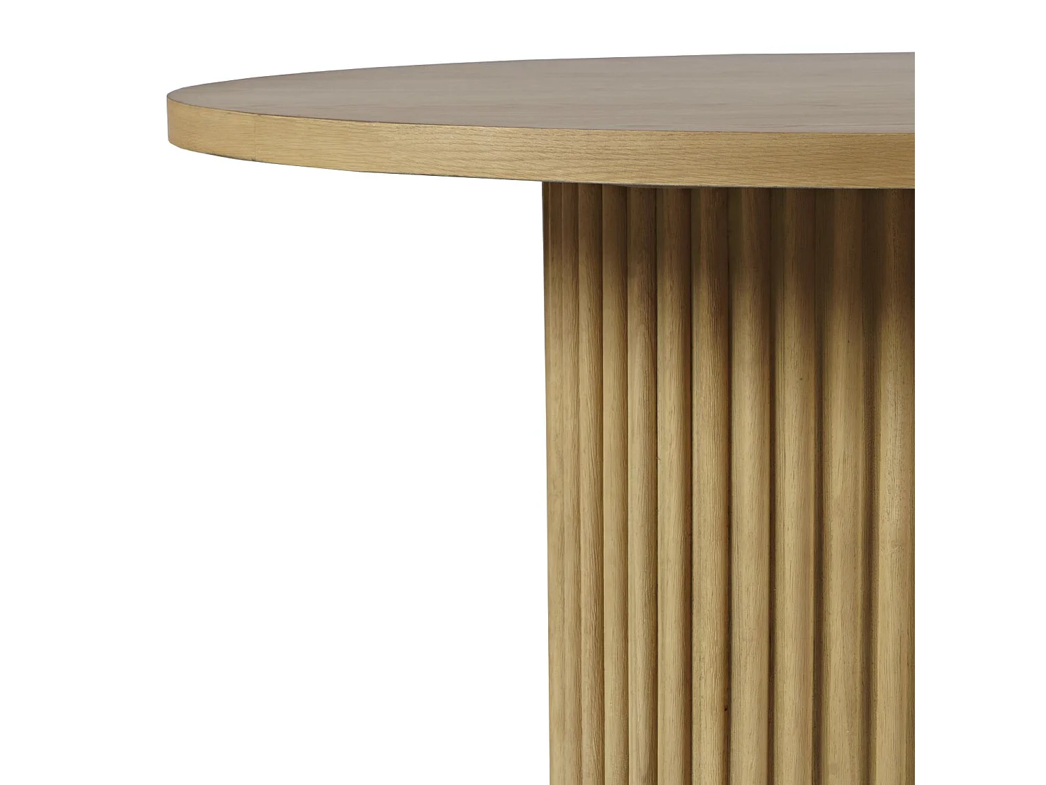 Table 122x76x122 cm bois clair naturel avola av2421-48