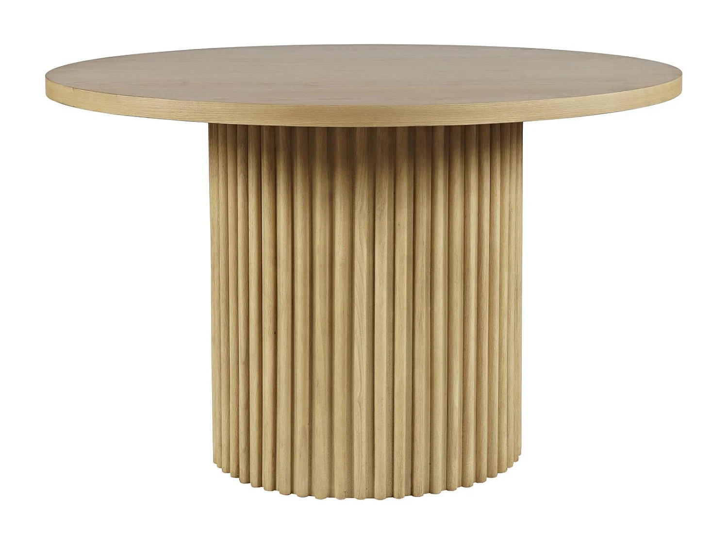 Table 122x76x122 cm bois clair naturel avola av2421-48