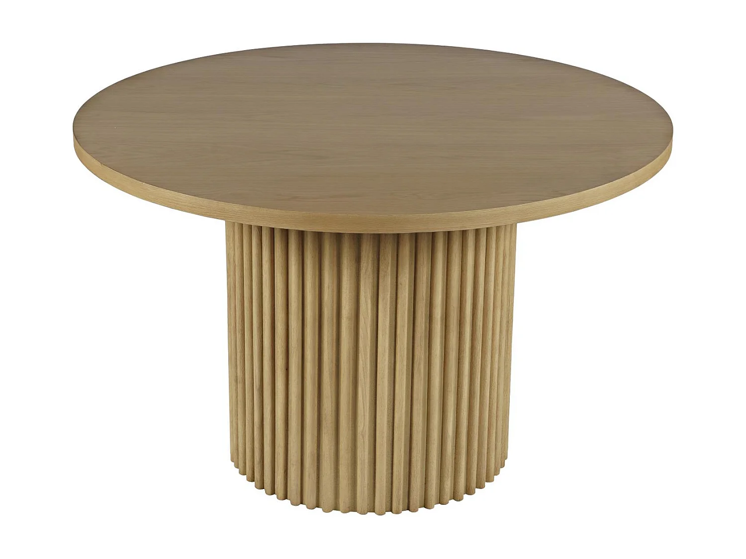 Table 122x76x122 cm bois clair naturel avola av2421-48