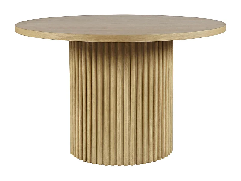 Table 122x76x122 cm bois clair naturel avola av2421-48