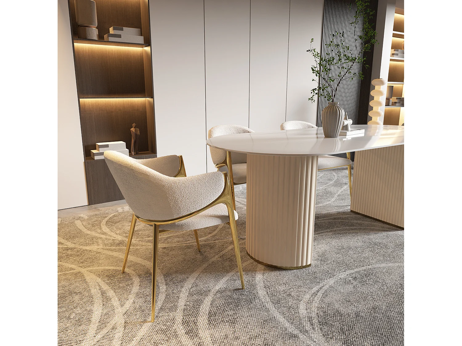 Table 180x75x90 cm blanc modig m95