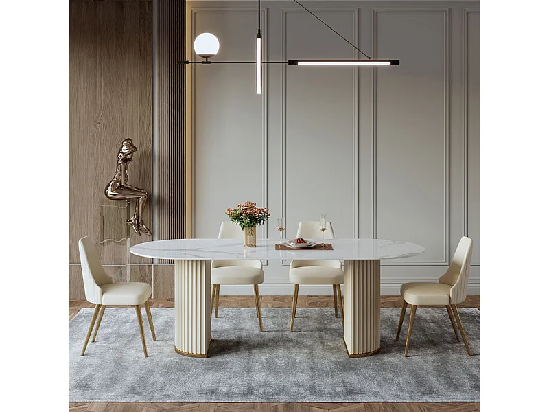 Table 180x75x90 cm blanc modig m95