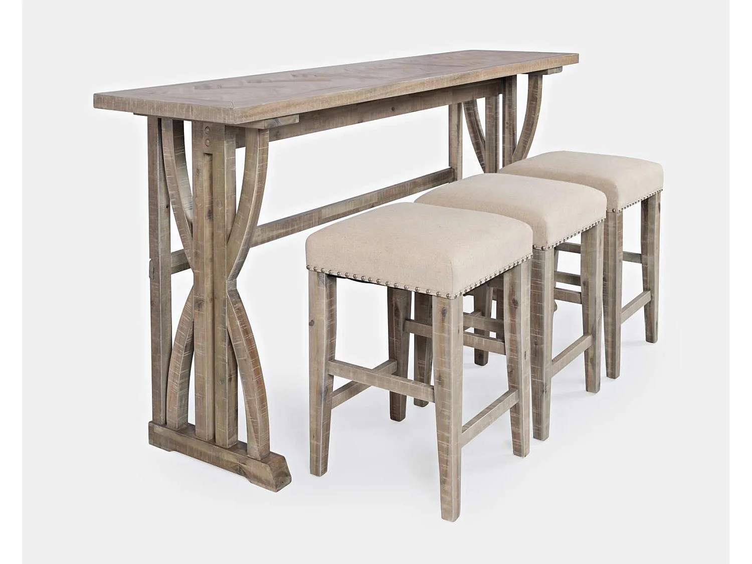 Bar table 188x91.5x46 cm natural wood avola av1933-74