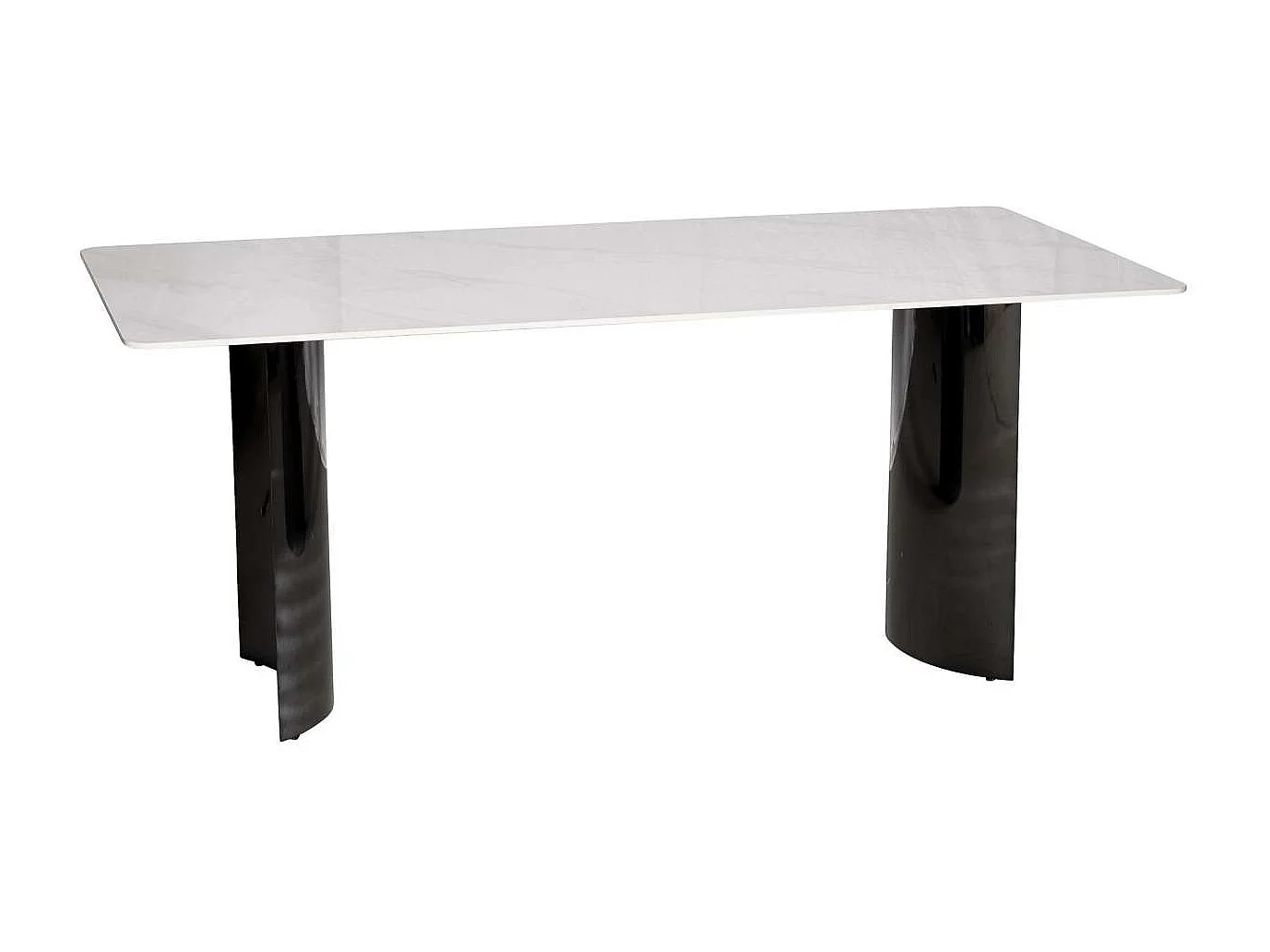 Bord, Modig, 180 cm, Sort og Hvid