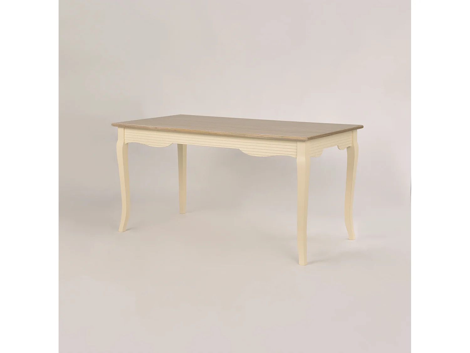 Table 160x78x80 cm Crème brun clair Pesaro PE026