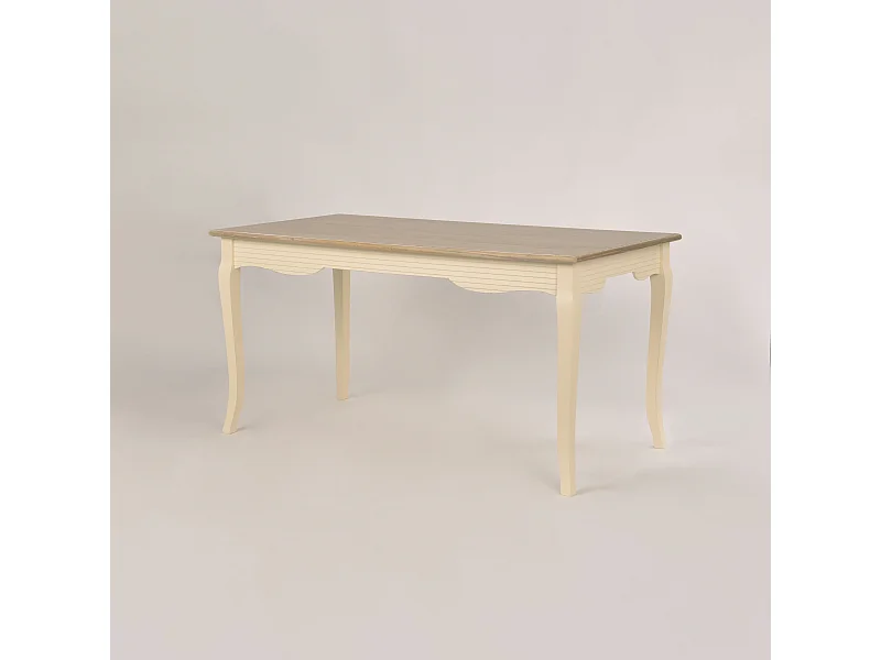 Tisch 160x78x80 cm Creme hellbraun Pesaro PE026