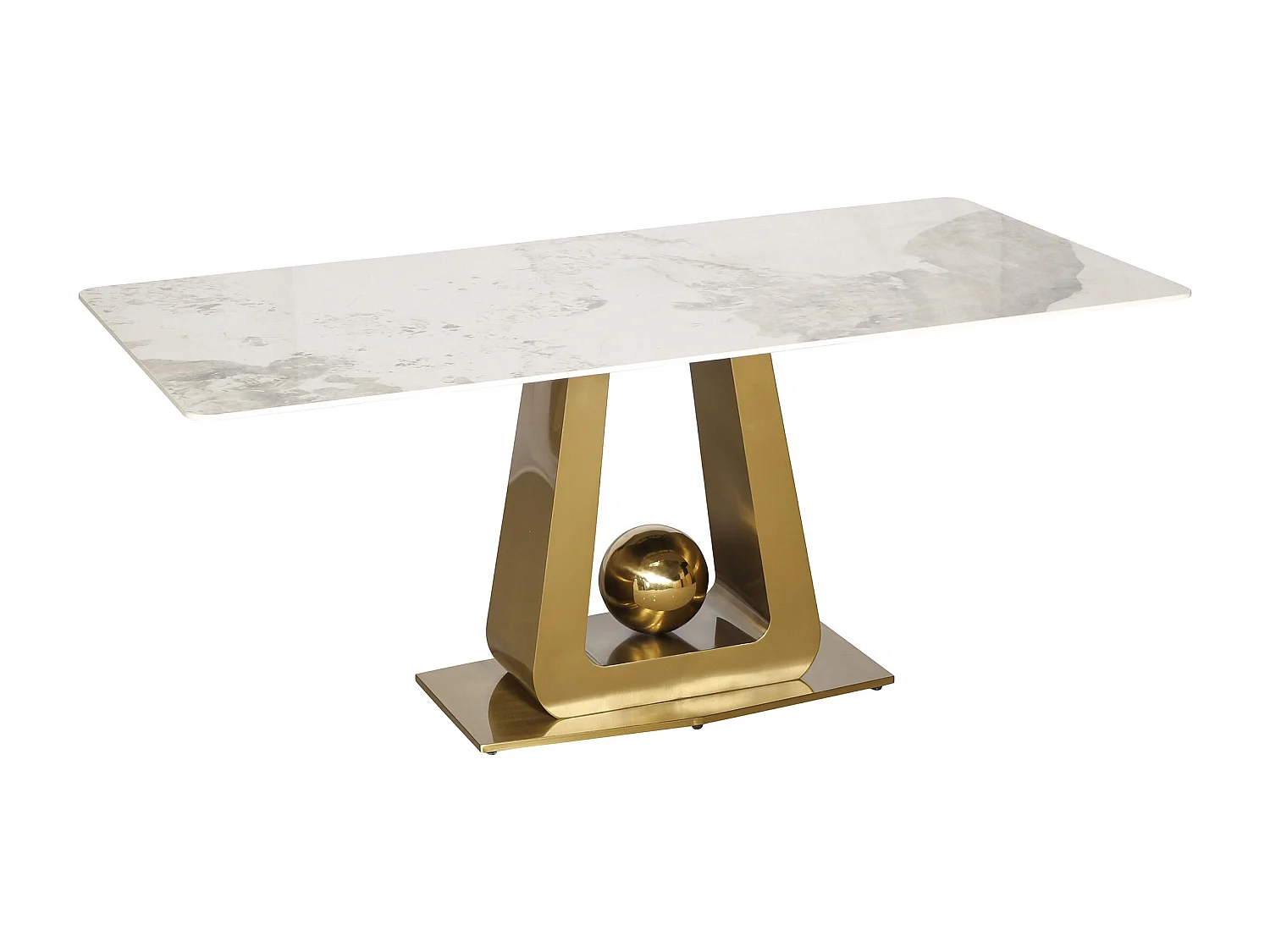 Table 180x75x90 cm blanc or modig m57