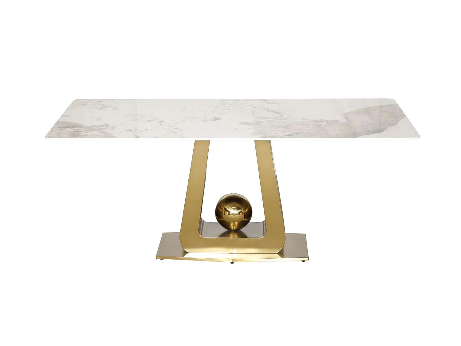 Table 180x75x90 cm white gold modig m57