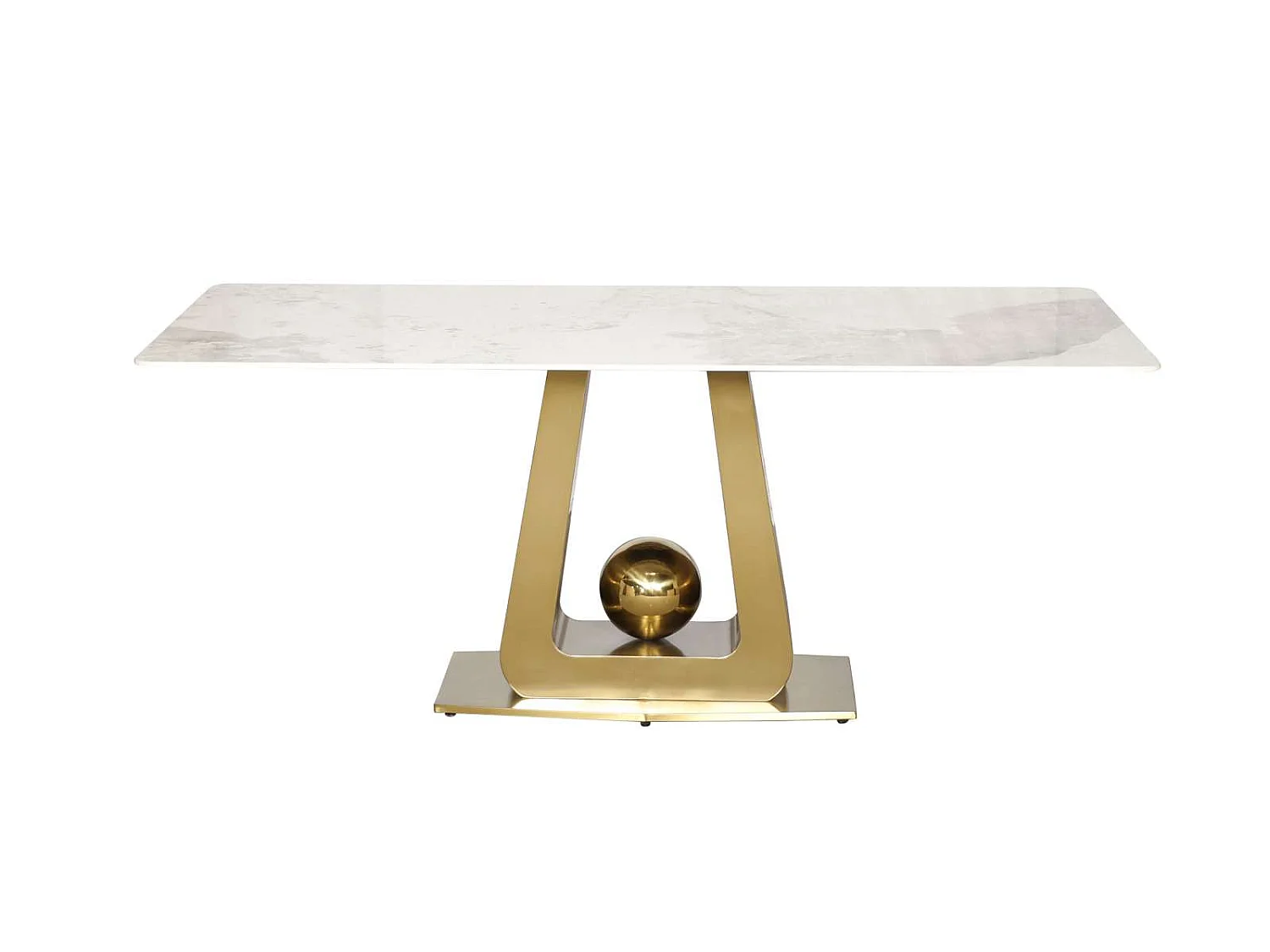 Table 180x75x90 cm white gold modig m57
