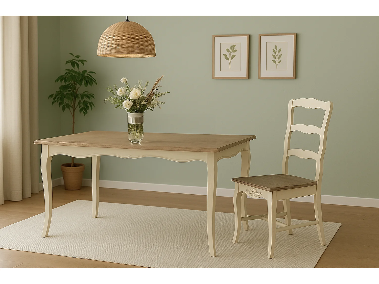 Stół 160x78x80 cm Kremowy Rimini RI026