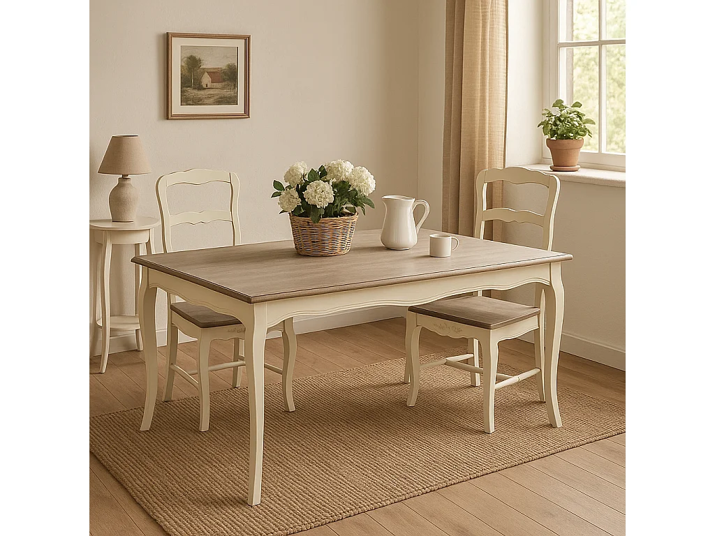 Table 160x78x80 cm Crème Rimini RI026