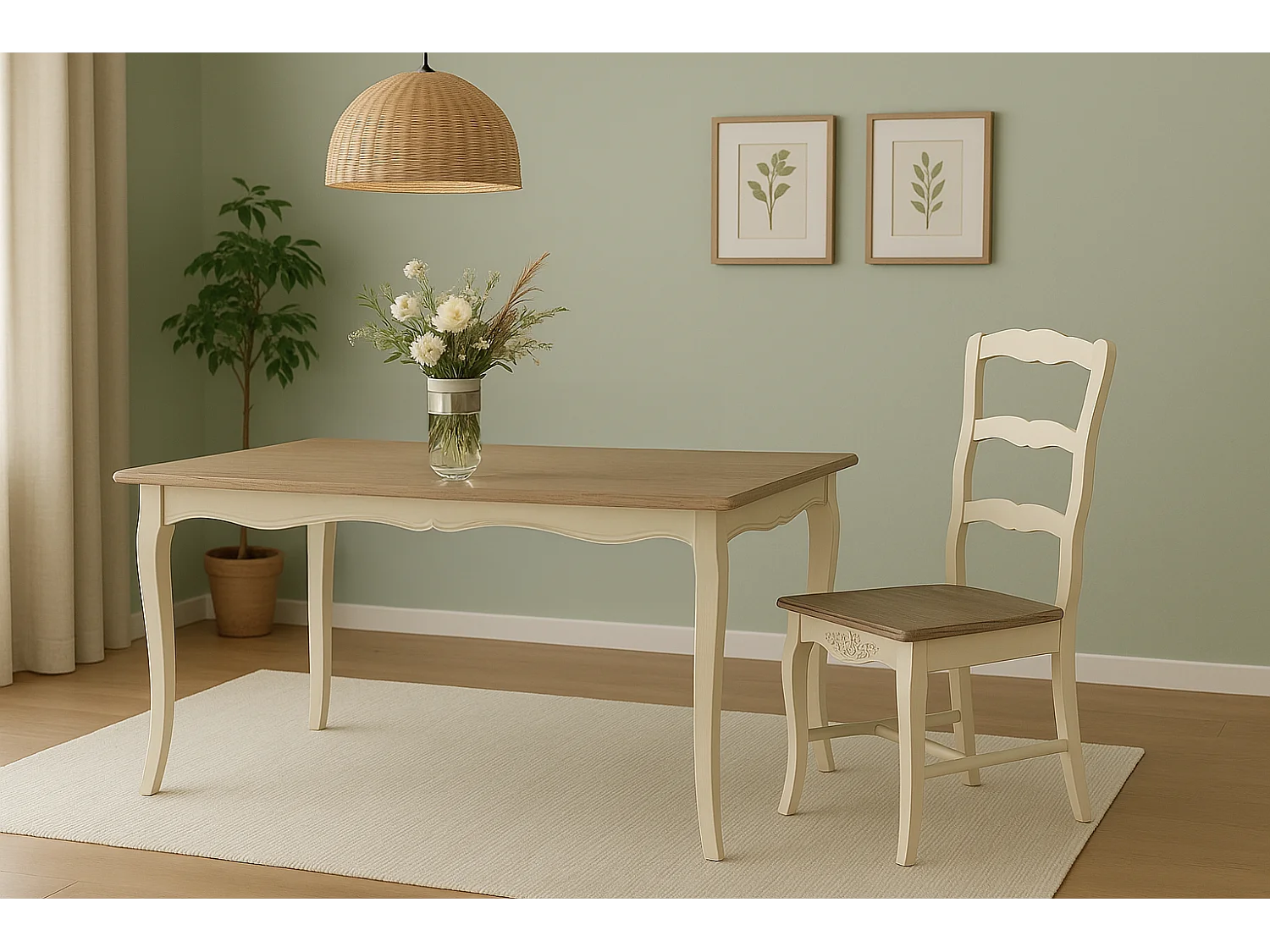 Stół 160x78x80 cm Kremowy Rimini RI026