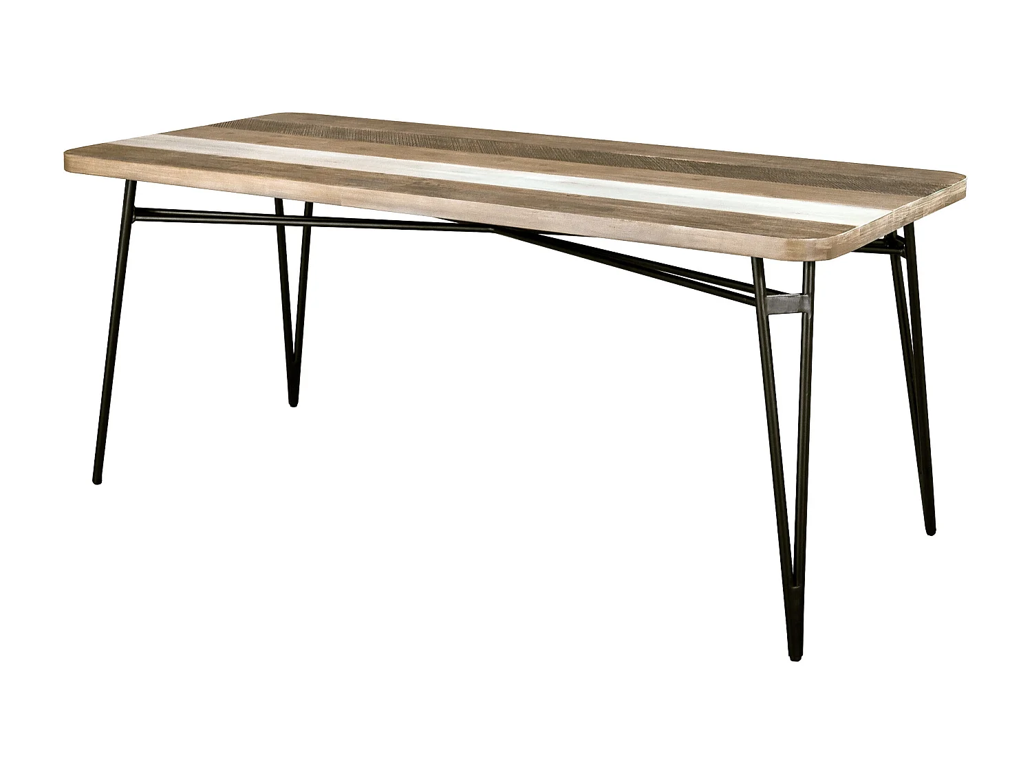 Table 180x76x80 cm noir Adesso Adesd05-180