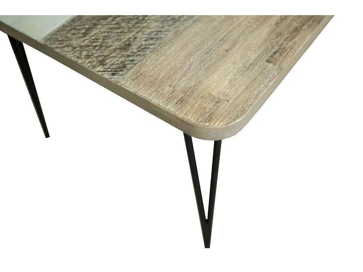 Table 180x76x80 cm noir Adesso Adesd05-180