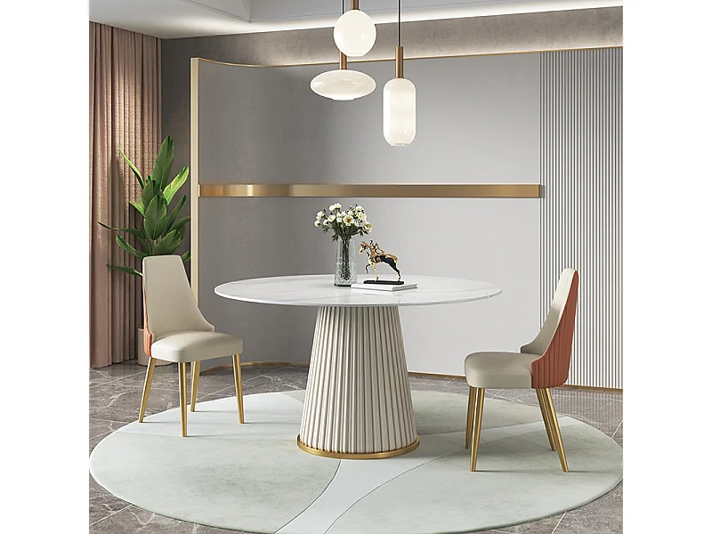 Table 120x75x120 cm blanc écru modig m96