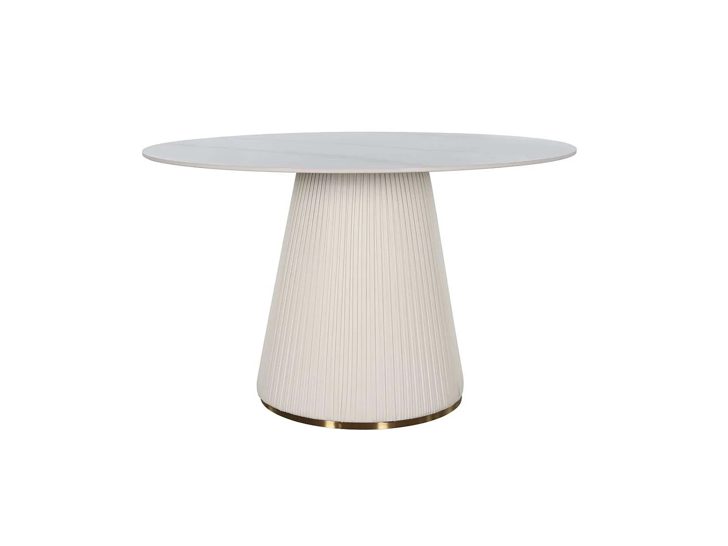 Ovalt spisebord, Modig, 120 cm, hvid