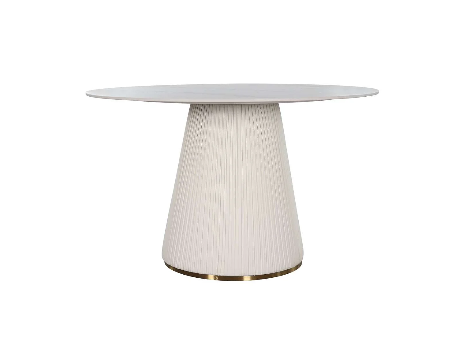 Ovalt spisebord, Modig, 120 cm, hvid