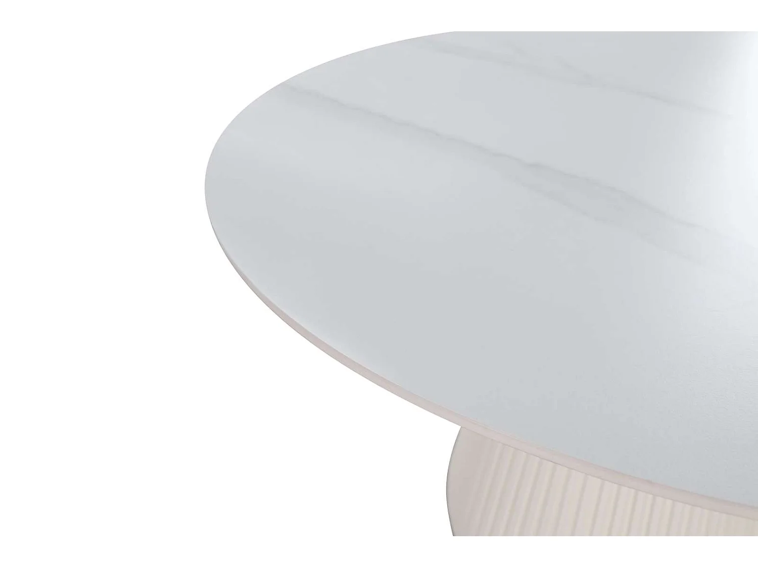 Ovalt spisebord, Modig, 120 cm, hvid