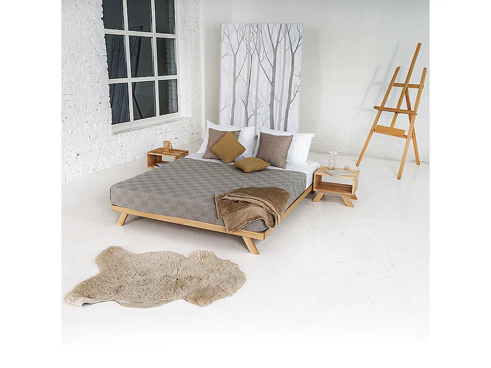 Lit double 160x200 naturel Allegro