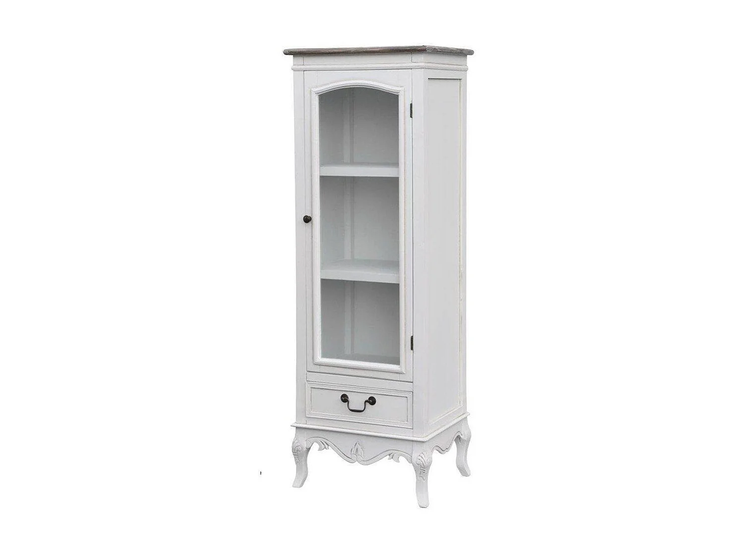 Vitrine 48x133x35 cm blanche Rimini White RIW04