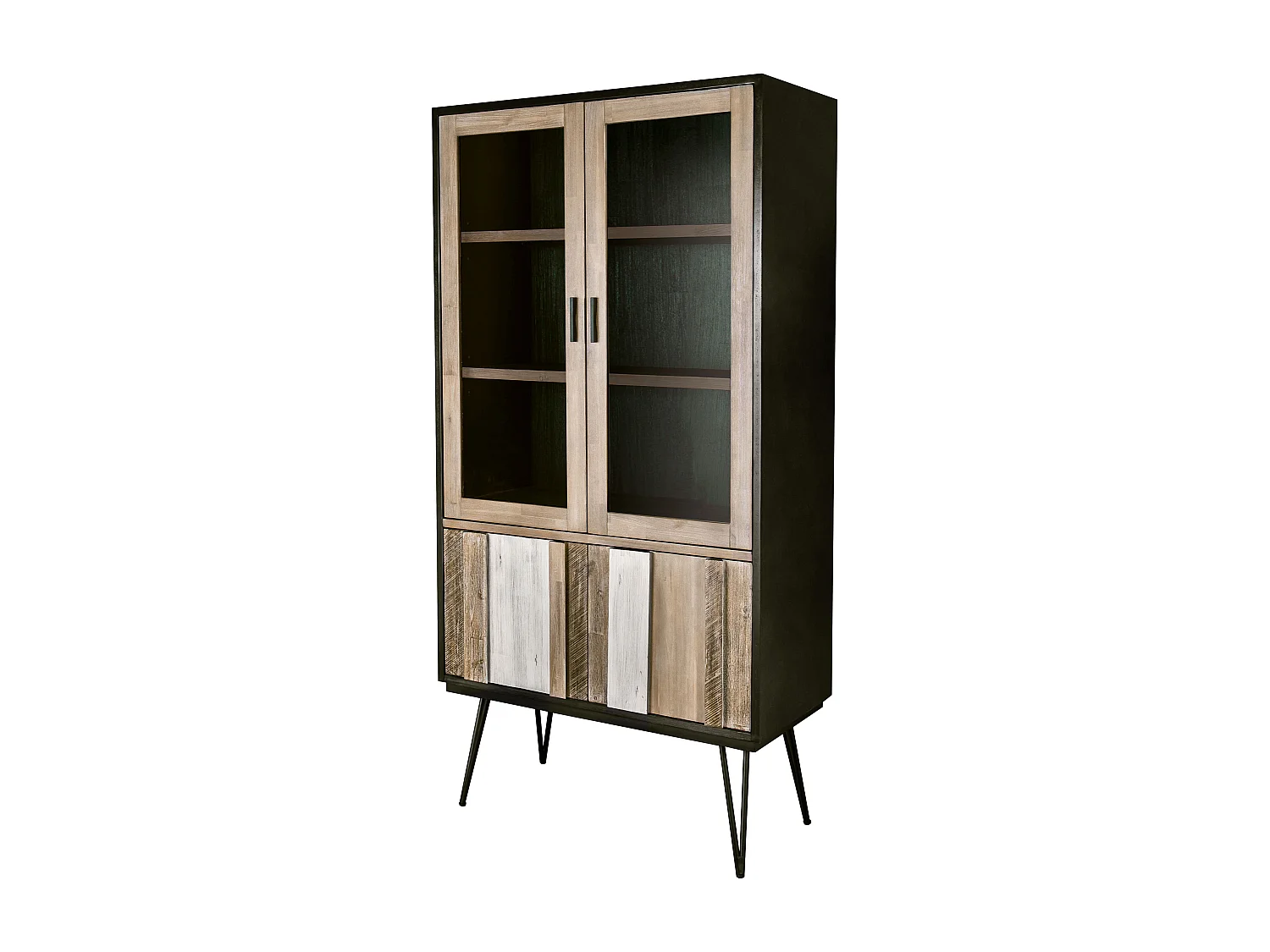 Vitrine 100x195x45 cm noir adesso adesl03