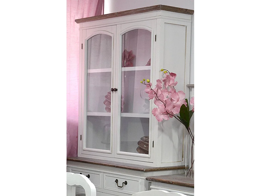 Vitrine 76x156x35 cm weiß Rimini Weiß RIW09