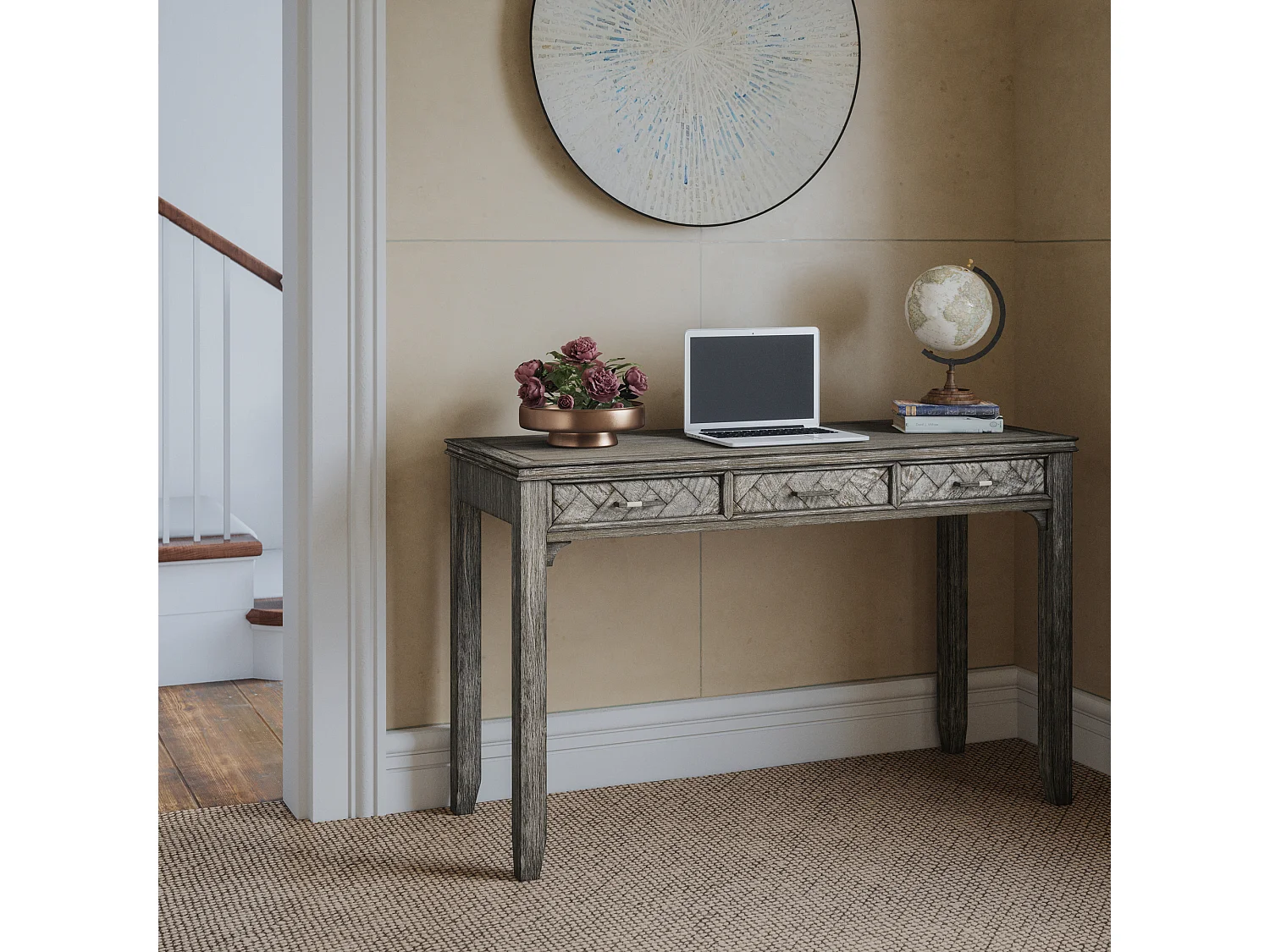 Bureau 122x76x46 cm marron Avola AV1356-48