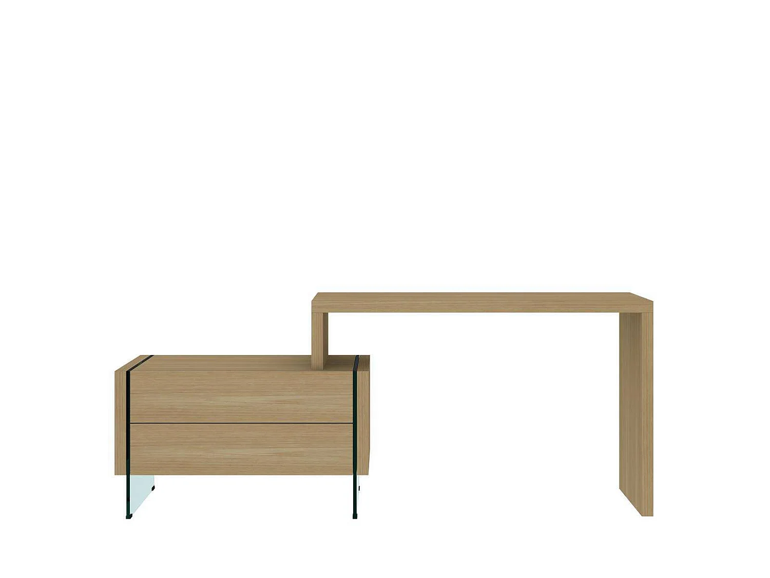 Hjørnebord, 120 cm, Soho, brun