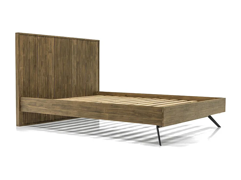 Bed 189x120x209 cm Bruin massa mask01